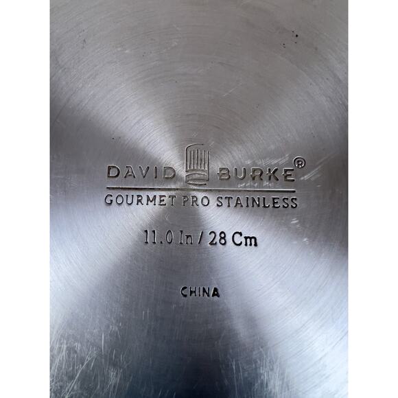 David Burke Gourmet Pro Stainless 11" Handled Skillet Kitchenware Cooking - Picture 3 of 6
